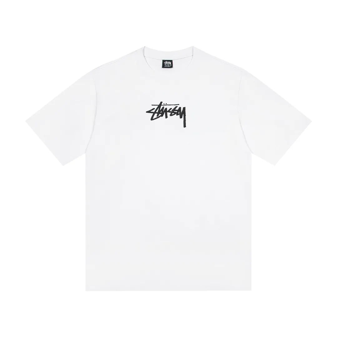 🔥 004# P55 （In Stock ） Stussy Series Logo T Same Style ：Black White Size：S M L XL ： 260 ：